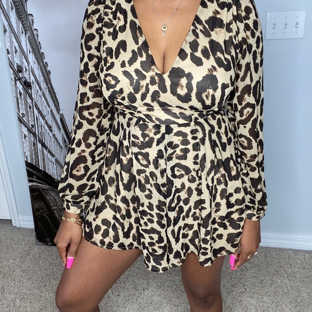Leopard Print Romper - image 1